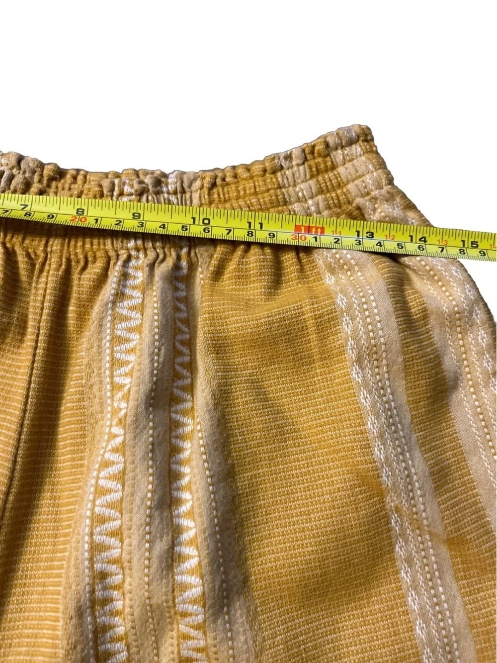 Tory Burch Set Women Sequin Embellished Yellow & Ivory Cotton Tunic 8 & Pants 6
